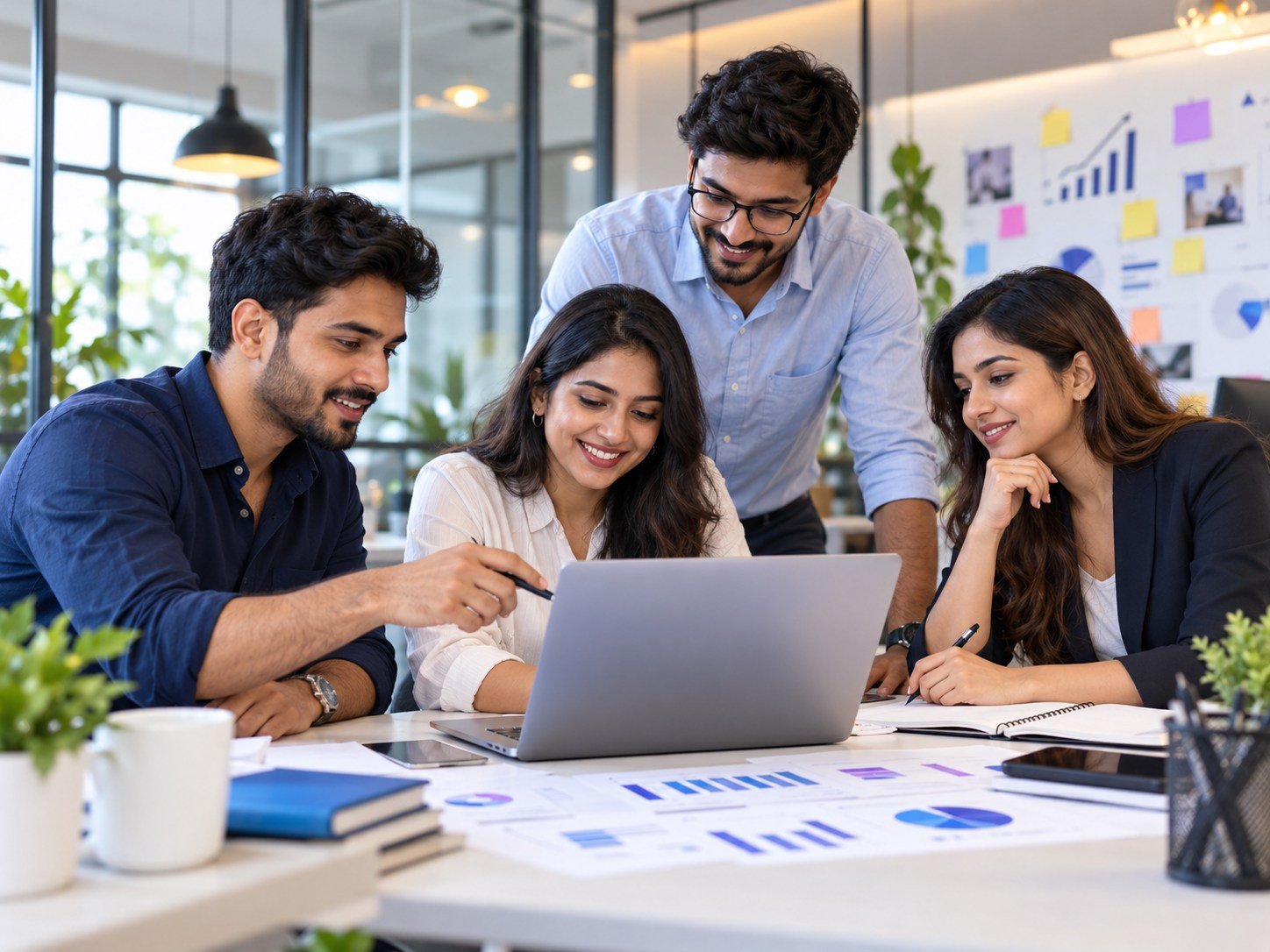 Digital marketing team planning a campaign together